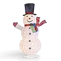 Joiedomi Snowman Christmas Outdoor Decoration, 150 LED Lighted Christmas Holiday Decorations, Collapsible Snowman Yard Lights Backyard Garden Lawn Xmas Decor, Red Scarf