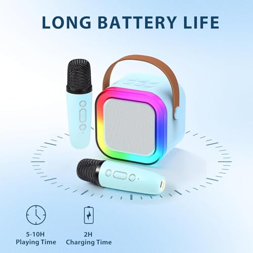Image of CADDLE & TOES Mini Karaoke Machine for Kids Gifts Adults (Cute Little & Portable) Bluetooth Speaker with Wireless Microphone (Sound Loud) Birthday Gifts for Girls 3-12 Years Old Toddler Toys