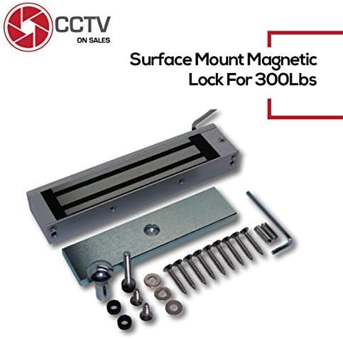 Access Control Magnetic Lock Holding Force Indoor 136KG Door Access System 300LBS Electromagnetic Lock 12VDC Heavy Duty Passed Professional Quality Control UL Listed