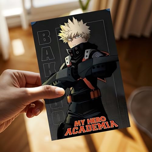 Image of My Hero Academia Poster Collage Set of 54 (4x6 Inch) - Premium Anime Prints Featuring Deku, Bakugo, Todoroki, All Might & More | Wall Art for MHA Fans, Collectors & Gift for Anime Lovers