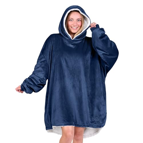 Bare Home Sherpa Fleece Wearable Blanket - Oversized Wearable Blanket