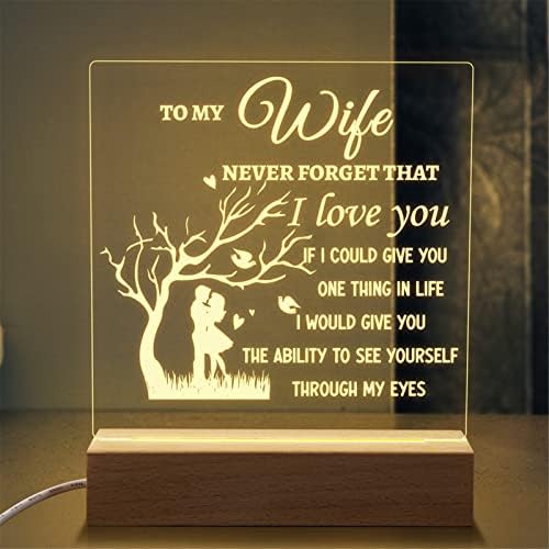 KAAYEE Gift for Wife from Husband, Wife Gifts for Christmas, Night Light Anniversary Birthday Gifts for Her/Wife, Wedding Anniversary Presents for Her, Valentines Mothers Day Gifts for Wife (A)