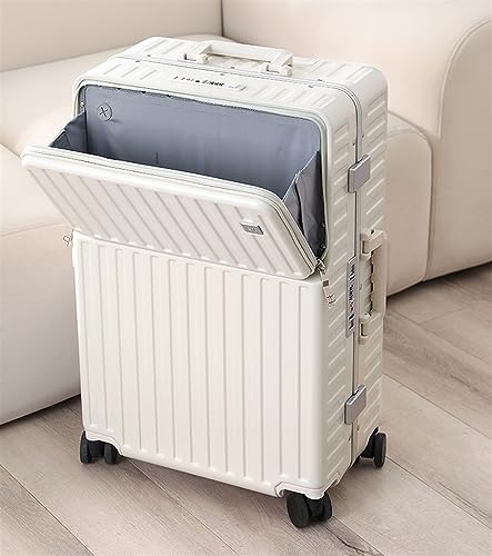 Durable Suitcase for Women Suitcases With Usb Port Charging Luggage For Business Travel High Capacity Suitcases Retro Suit Case (Color : Pink, Size : 24inch)2