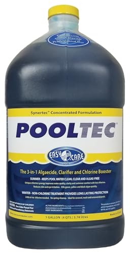 Image of EASYCARE 30128 Pooltec Algaecide, Clarifier and Chlorine Salt Cell Booster, 128 Fl. Oz Bottle