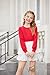 Arshiner Casual Red Shirts for Girls Lantern Sleeve Soft Round Neck Long Sleeve Tops for Girls Blouses Kids Fall Soft Tee 10-11 Years