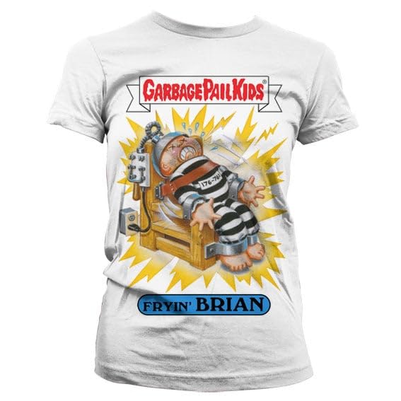 T-shirt Garbage Pail Kids Fryin' Brian Femme Blanc Idéal pour vos Sorties Streetwear Casual