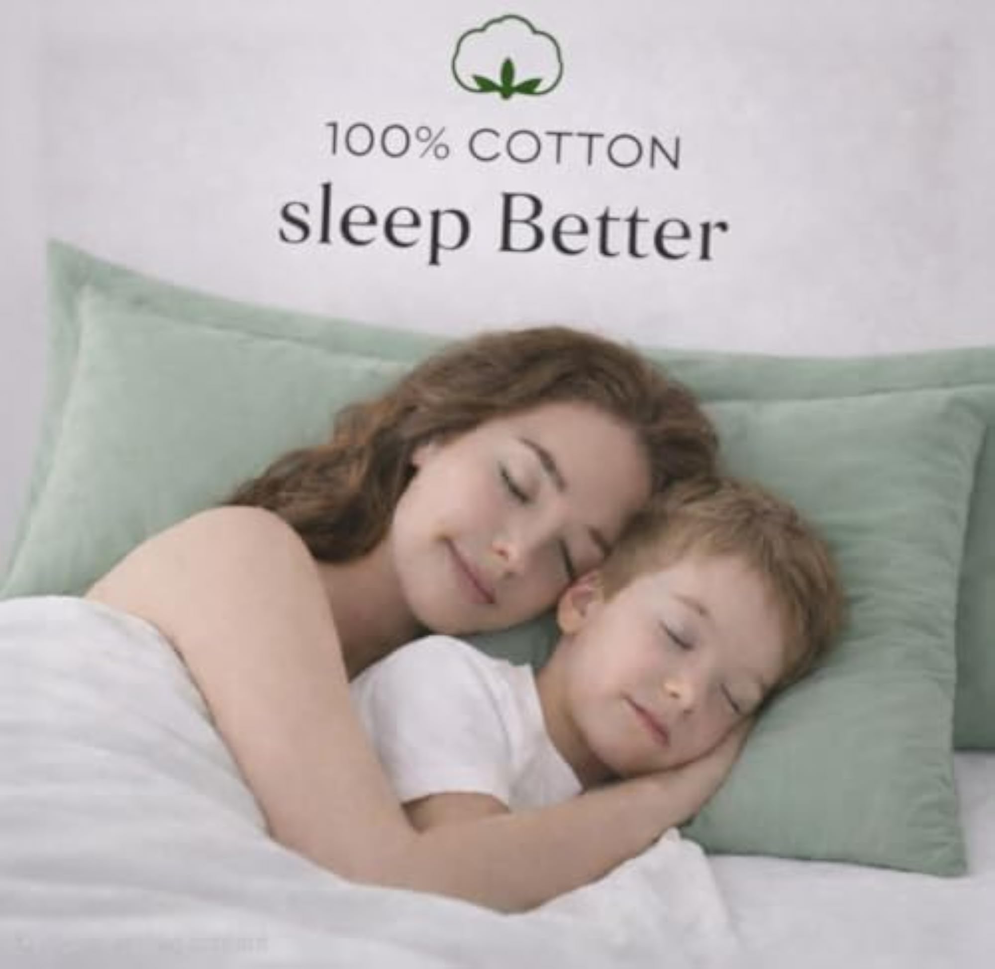 100% Pillow Cover with Hidden Zipper Closure