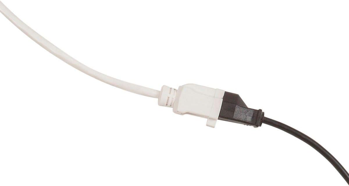 Monoprice Outdoor Extension Cord - NEMA 5-15P to NEMA 5-15R, 13 Amp, 1625 Watt, SJTW, 16AWG, 12 Feet, White