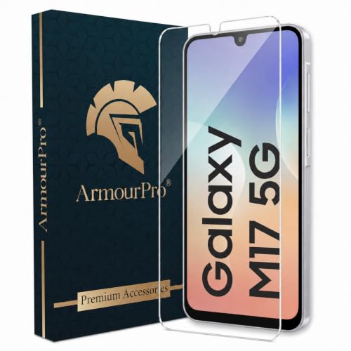 Image of ArmourPro 3D Borderless Tempered Glass for Samsung Galaxy M17, F17, A17, M36 and F36, HD Clear Curved Edge to Edge Screen Protector, 9H Hardness, Oleophobic Coating, Case Friendly | Pack of 1