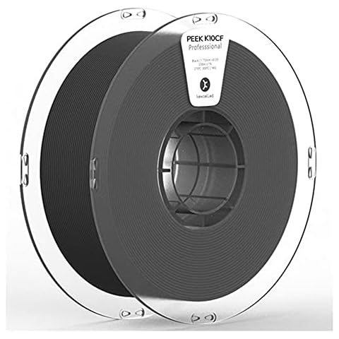 3D Printer Filament, PEEK K10CF Carbon Fiber Reinforced PEEK Material, Carbon Fiber 1.75mm Filament, Black Filament-black 1kg Cover