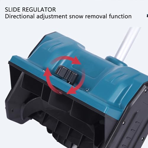 Akku-Schneeschaufel, Batteriebetrieben, 21 V, 31,8 cm Breit, Elektrische Schneefräse, 7,6 M Wurfweite, Verstellbare Tragbare Schneekehrmaschine mit Sicherem Schalter und