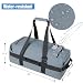 MIER Sporttasche Herren Wasserresistente Reisetasche groß Heavy Duty Convertible Sportrucksack mit Rucksackgurten und Schuhfach für Fitnessstudio, Sport, Reisen, Duffle Bag-Grau 90L