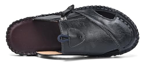 Honeystore Men's Slide Flat Sandals Hollow Slip-on Beach Shoes3