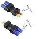 LINSYRC 2 Stück EC3 Männlich auf Deans T-Stecker Buchse Steckeradapter und 2 Stück EC3 Buchse auf Deans T-Stecker Männlich Steckeradapter für RC Lipo Akku