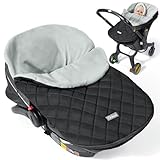 Orzbow Canopy Style Bunting Bag Weather in Car Seats and Strollers, Infant Blanket Warm in Winter (Black)