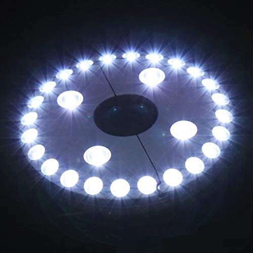 Homyl Luz branca do pólo do guarda-chuva do diodo emissor de luz do pátio para o gramado do jardim d