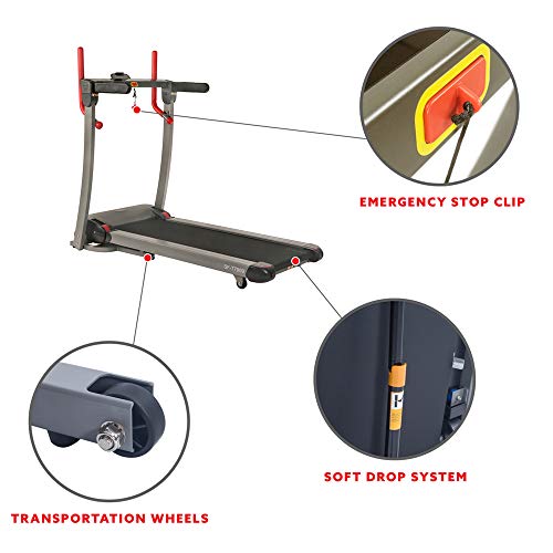 Sunny Health & Fitness Folding Electric Treadmill With Auto Incline, Lcd And Pulse Monitor, Bluetooth Speakers, Body Fat Calculator And Usb Charging - Sf-T7909,Black #TOP5
