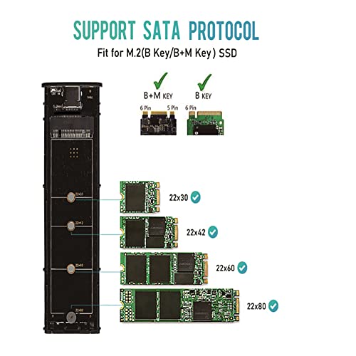Carcasa externa aluminio USB 3.1 para SSD M.2 NVME miniatura 4