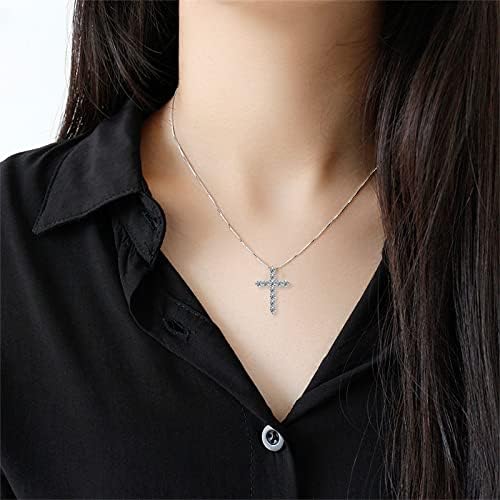 Rnivida 925 Sterling Silver Cubic Zirconia Cross Pendant Necklace for Women - Image 5