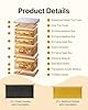 VEVOR Bee Hive 40 Frame Bee Hives Starter Kit, Beeswax Coated Fir Wood, 2 Deep + 2 Medium Bee Boxes Langstroth Beehive Kit, Transparent Acrylic Windows with Foundations for Beginners Pro Beekeepers