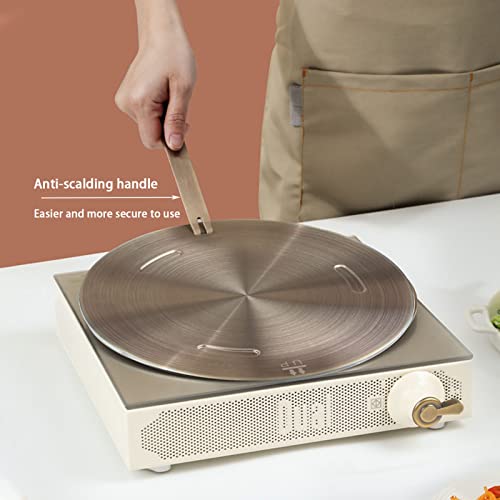 JIENAQIN 11inch Induction Cooktop Mat, Induction Converter Heat Diffuser Simmer Ring Plate,Stainless Steel Heat Diffuser Induction Plate with Stainless Handle Adapter Converter (28cm) by JIENAQIN - Image 3