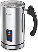 Miroco Milk Frother, Electric Milk Steamer Stainless Steel, Automatic Hot and Cold Milk Frother Warmer for Latte, Foam...