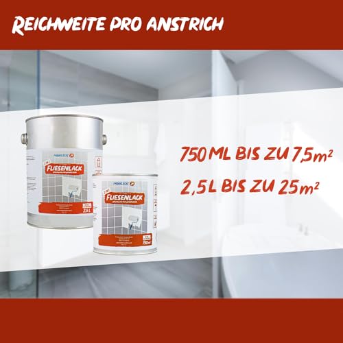 Fliesenlack Farbklecks24 weiß 750ml glänzend