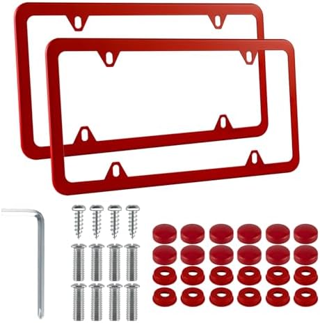 Stainless Steel License Plate Frame With "ESCAPE" Text + Screw Caps - Chrome Silver Finish