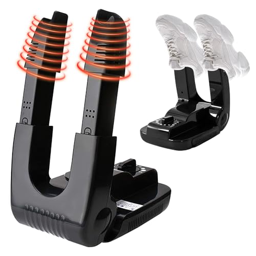 Hojalis Shoe Dryer, Boot Dryer with Timer & Adjustable Rack, Glove Dryer, Boot Warmer, Foldable & Quick Drying, Football Boot Dryer,Electric Shoe Dryer for Drying Shoes Boots Gloves Socks