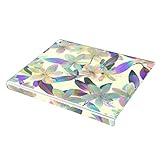 Hologram Flower Purple Acrylic Countertop Cutting Board Non Slip Clear Cutting Boards For Counter Top Housewarming Gifts
