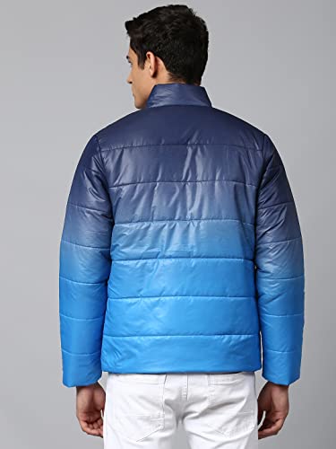 Image of Dennis Lingo Men's Long-Sleeve Ombre Dyed Puffer Jacket - Welt Pocket, Lightweight, Casual Dual Color Winterwear Jacket for Men