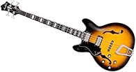 16 VIKING BASS HAGSTROM Left handed bass VIKING BASS TSB LH "Viking Bass MODEL LEFT Tobacco Sunburst, Contoured Ply-Maple Semi-Hollow body, Maple Set-Neck, Long throw T-O-M Bridge, Hagstrom Trapeeze, 2 x Hagstrom Dyna Rail Alnico 5, Mesh Covered Pick...