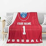 Generisch Personalisierte Bayern Kuscheldecke,Bayern Torwart Tragbare Decke mit NamenundNummer, Fußball Fans - Flauschige Decke für Stadion, Couch und Wohnzimmer
