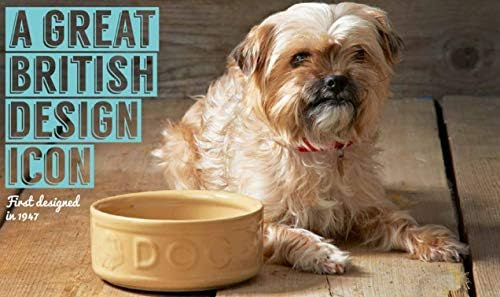 Mason Cash Lettered Dog Bowl, Cane and Blue, 18 cm