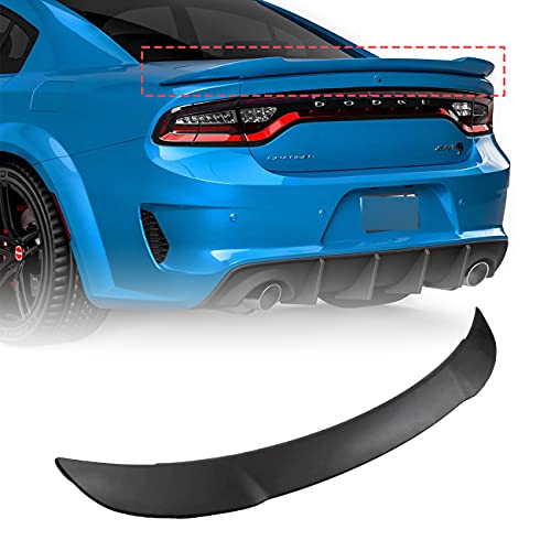 Auraroad Rear Spoiler Compatible With Dodge Charger 2011-2022 Rt Sxt Srt,Hellcat Style Rear Trunk Ducktail Lip Wing (Matte Black) #TOP6