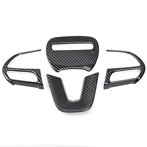 Acessórios para Dodge Charger da ITrims para Dodge e capa de volante 4 peças de fibra de carbono ABS