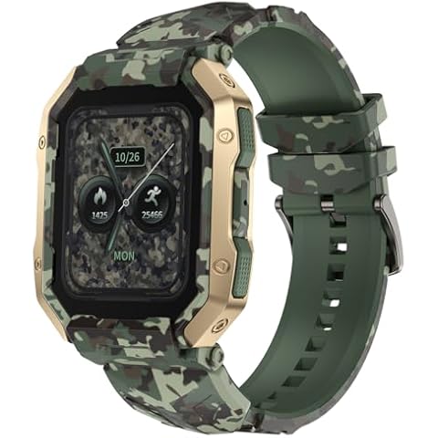Fire-Boltt Cobra Smart Watch 1.78" Always-On AMOLED Display, Army Grade Strong Build, Bluetooth Calling with 123 Sports Modes, 60 Hz Refresh Rate, IP68 Rating (Army Green) Cover