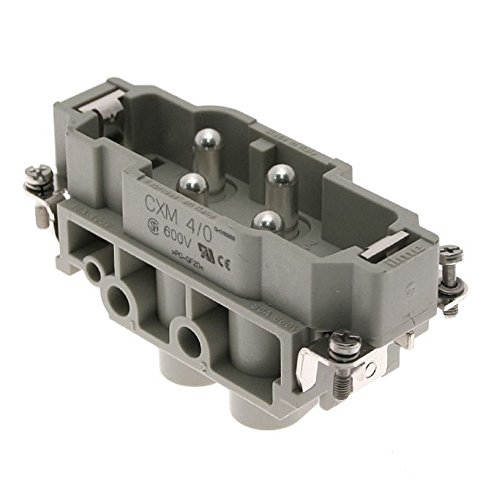 ILME, CXM-4/0, Standard, CX series, Male Rectangular Insert, 4 pin, 80 amp, Screw Termination