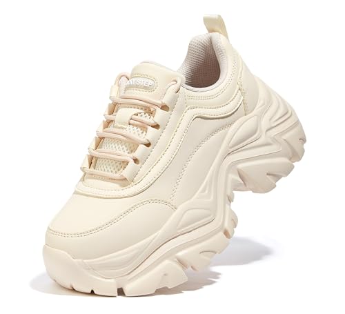 LUCKY STEP Grosses Baskets pour Femmes, Chaussures décontractées à Plateforme Tendance, Baskets...