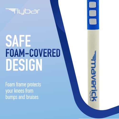 Image of Flybar Maverick Foam Pogo Stick for Kids Age 5 and Up, 40 to 80 Pounds, Pogo Stick for Boys and Girls (Blue /White)