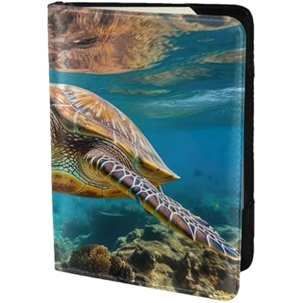 Lord Howe Island żółw morski nadruk mężczyźni kobiety paszport dokument podróżny stylowy bezpieczny portfel skórzane etui akcesoria, Czarny, Jeden rozmiar