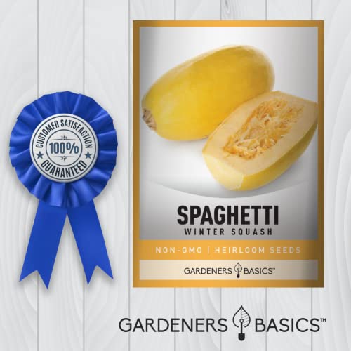 Spaghetti Squash Seeds For Planting - Winter Squash Heirloom, Non-Gmo Vegetable Squash Variety- 3 Grams Seeds Great For Summer Garden By Gardeners Basics #TOP6