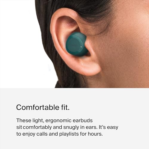Image of Belkin SoundForm Bolt True Wireless Earbuds, Wireless earphones with up to 28H of battery life and Mono Mode, IPX4 sweat and water resistance, Bluetooth headphones with mic for iPhone, Galaxy and more