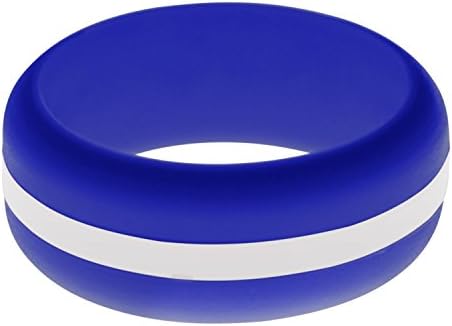 FLEX Ring - Womens Mens Blue Silicone Ring - Changeable Color Bands - Many Colors - Safe, Durable, Everyday Wear Wedding Band - 1 Ring - Sizes 4-16