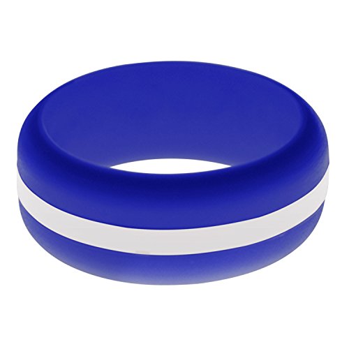 Flex Ring - Womens Mens Blue Silicone Ring - Changeable Color Bands - Many Colors - Safe, Durable, Everyday Wear Wedding Band - 1 Ring - Sizes 4-16 #TOP27