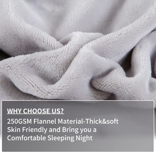 Ykimi Body Pillows For Adults With Pillowcase- Stripe Full Body Pillow With Velvet Pillow Cover- Premium Long Pillows For Sleeping - Down Alternative Bed Pillow, Fluffy & Firm (Light Gray, 20"X 54") #TOP2