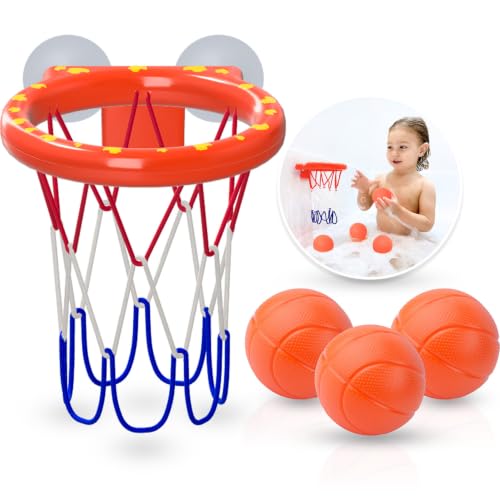 Bath Toys - Bathtub Basketball Hoop for Kids Toddlers - Mold Free Bath Toys