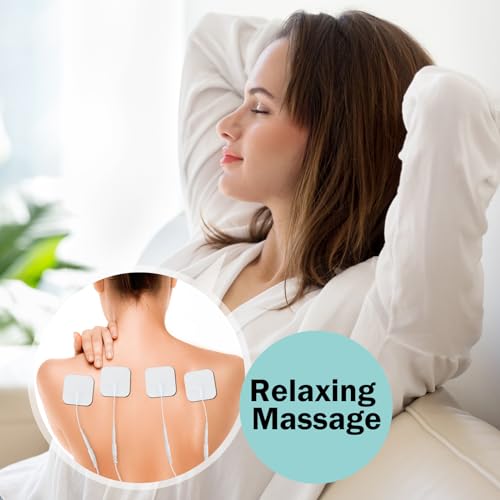 NURSAL 3-in-1 Tens Unit Muscle Stimulator Machine, Dual Channel Electronic Pulse Massager, Tens EMS Machine with 40 Intensities for Gradual Pain Relief Therapy