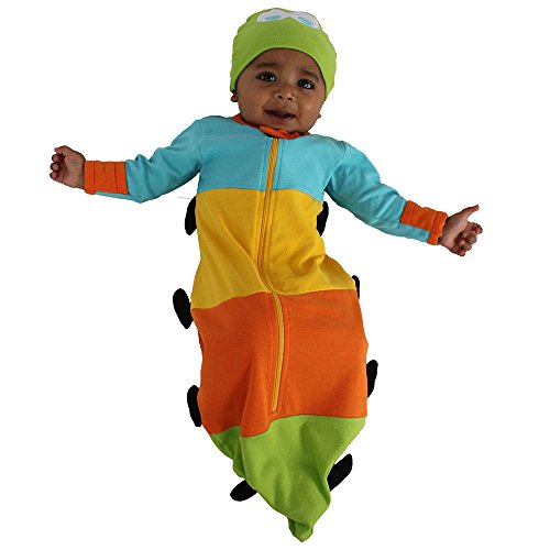 Sozo Unisex-Baby Newborn Caterpillar Bunting and Cap Set
