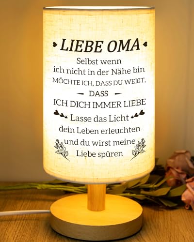 PRSTENLY Weihnachtsgeschenke Oma Geschenk Geburtstag, beste Oma Tischlampe Ostern Geschenk Oma, Geburtstagsgeschenk für Oma Ruhestand für Oma Muttertag für Frauen Dankeschön